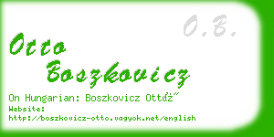 otto boszkovicz business card